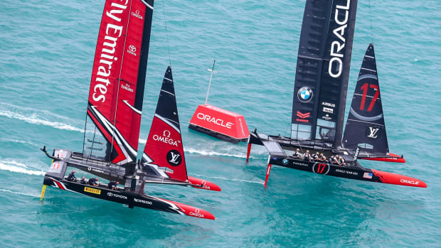 By prevailing over Emirates Team New Zealand on Saturday, Oracle Team USA not only won the race but the entire qualifying series. © ACEA 2017 / Photo Gilles Martin-Raget