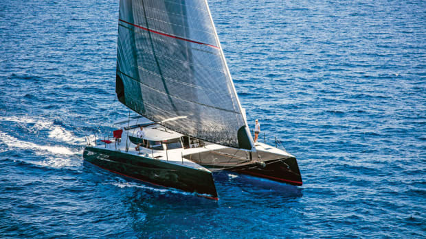 A fast, luxurious carbon fiber catamaran