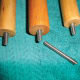 The pegs were made from dowels, with threaded rod insets cut to length&nbsp;