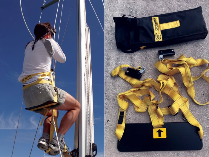 climbing sailboat mast solo