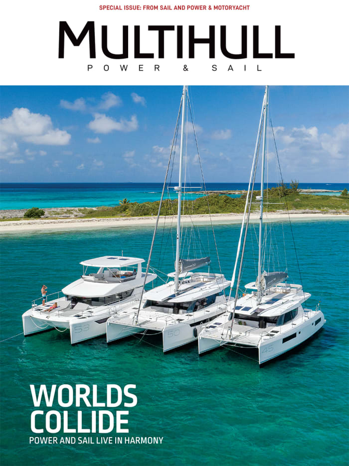 The cover of the new Multihull Power & Sail, launched last fall.