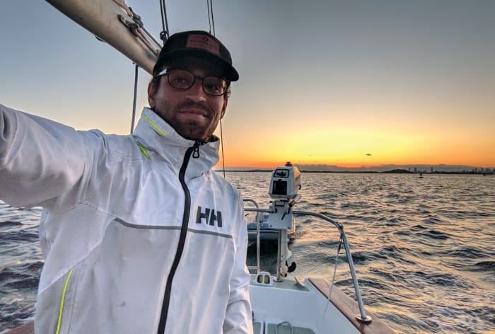 Lexi Ossinger lived on his boat for months before ever going sailing