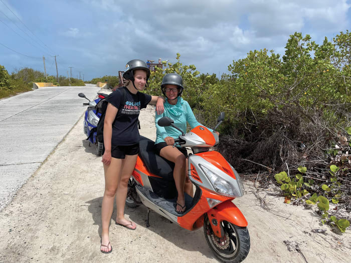 Motor-scootering was piles of fun during a visit to Anegada 