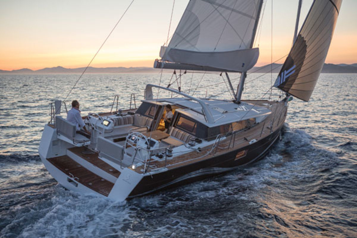 The Beneteau Sense 46 is a typical modern cruising boat, with an SA/D of 19, a Ballast Ratio of 28 percent and a D/L of 159. Note that this particular D/L was determined using the light-ship displacement. The half-load figure would have been higher.