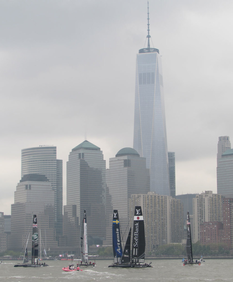 Despite the light wind and overcast skies, Saturday’s racing was still an exciting scene.