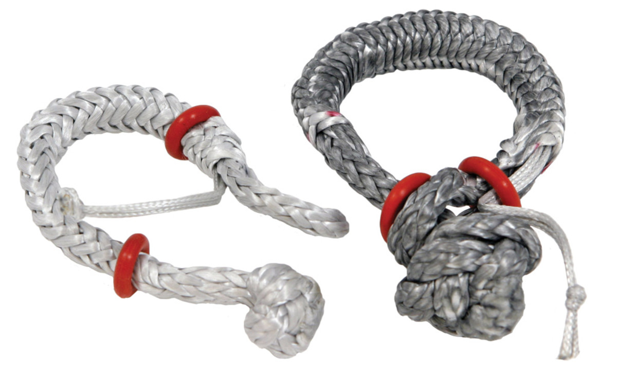 Colligo Marine makes its soft shackles from Dynex, a heat-treated Dyneema fiber. The O-rings keep the loop closed when it’s not under load