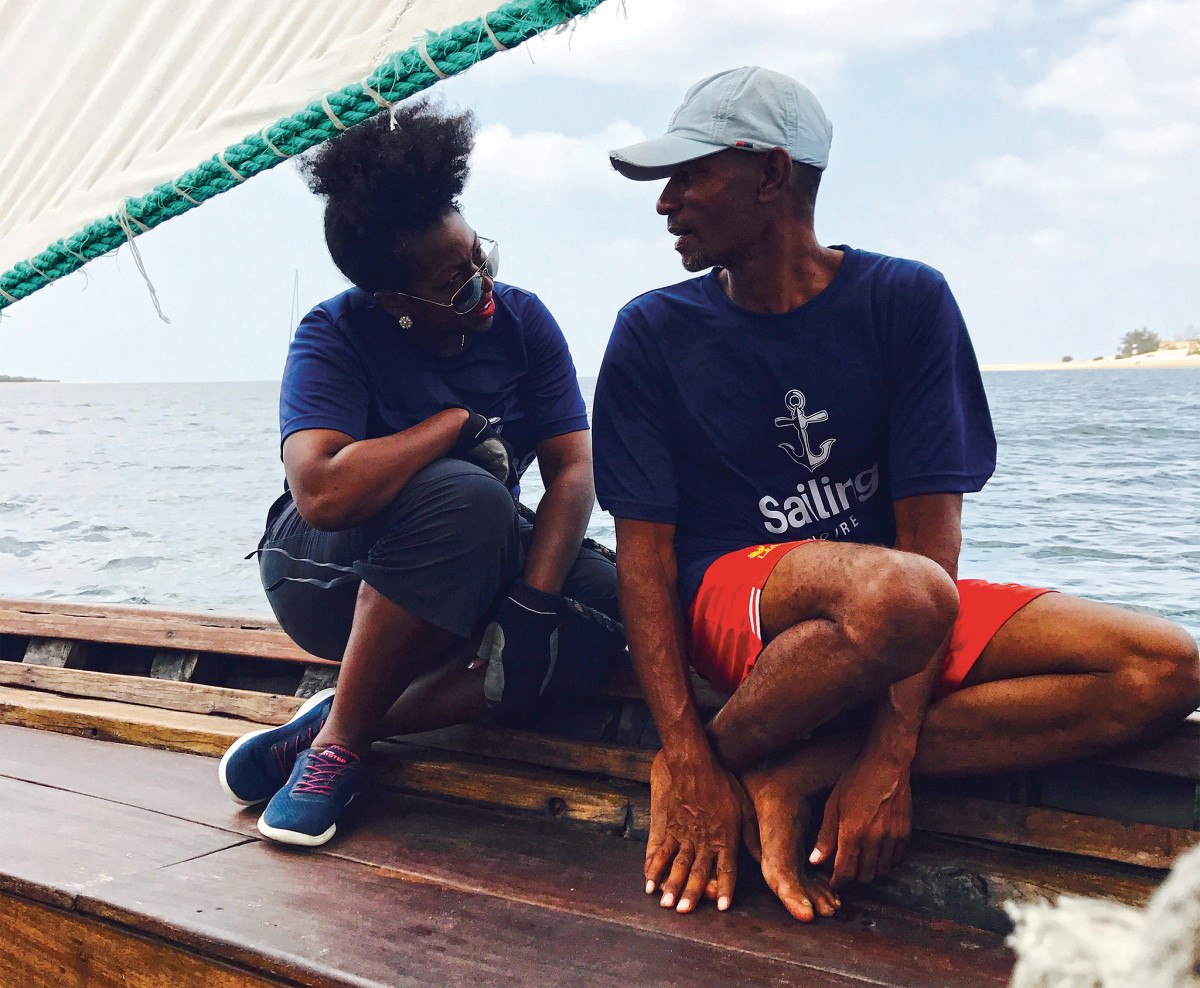 Ayme (left) had just one day to train her crew once she arrived in Kenya