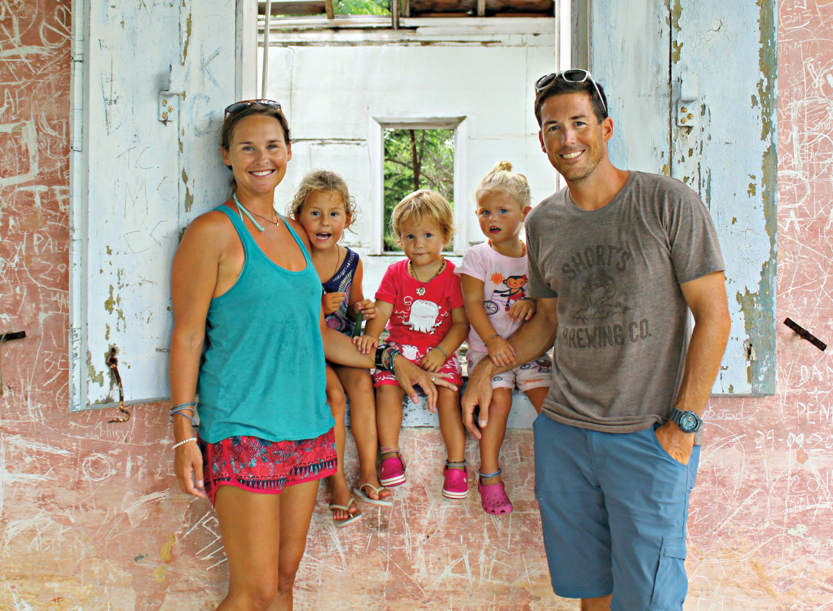Brittany, Isla, Mira, Haven and Scott during happier times after a hike around Peter Island, BVI
