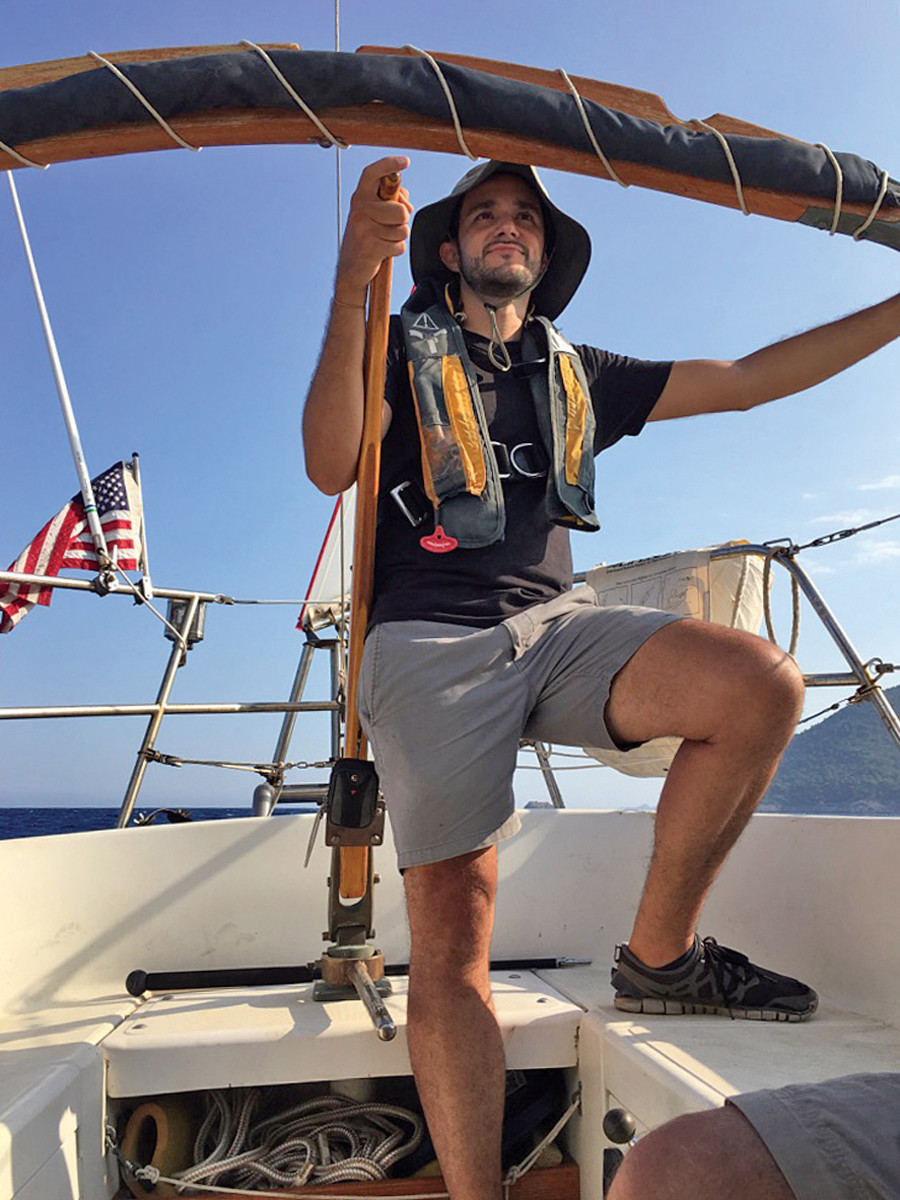            Fred puts in some time at the helm   