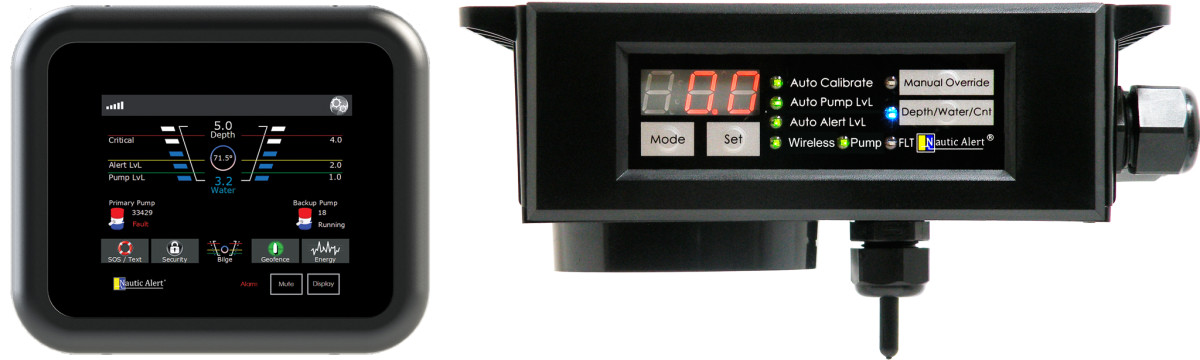 This Nautic Alert system provides a wealth of information (left); The Nautic Alert wireless system is easily expandable (right).