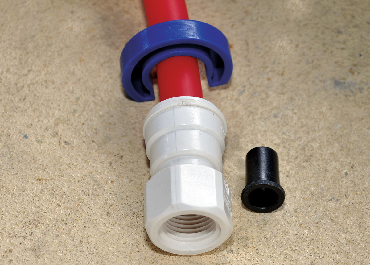 The new connectors are guaranteed up to 100 psi when used with the correct tubing. They are easy to install and can be removed using the blue tool shown