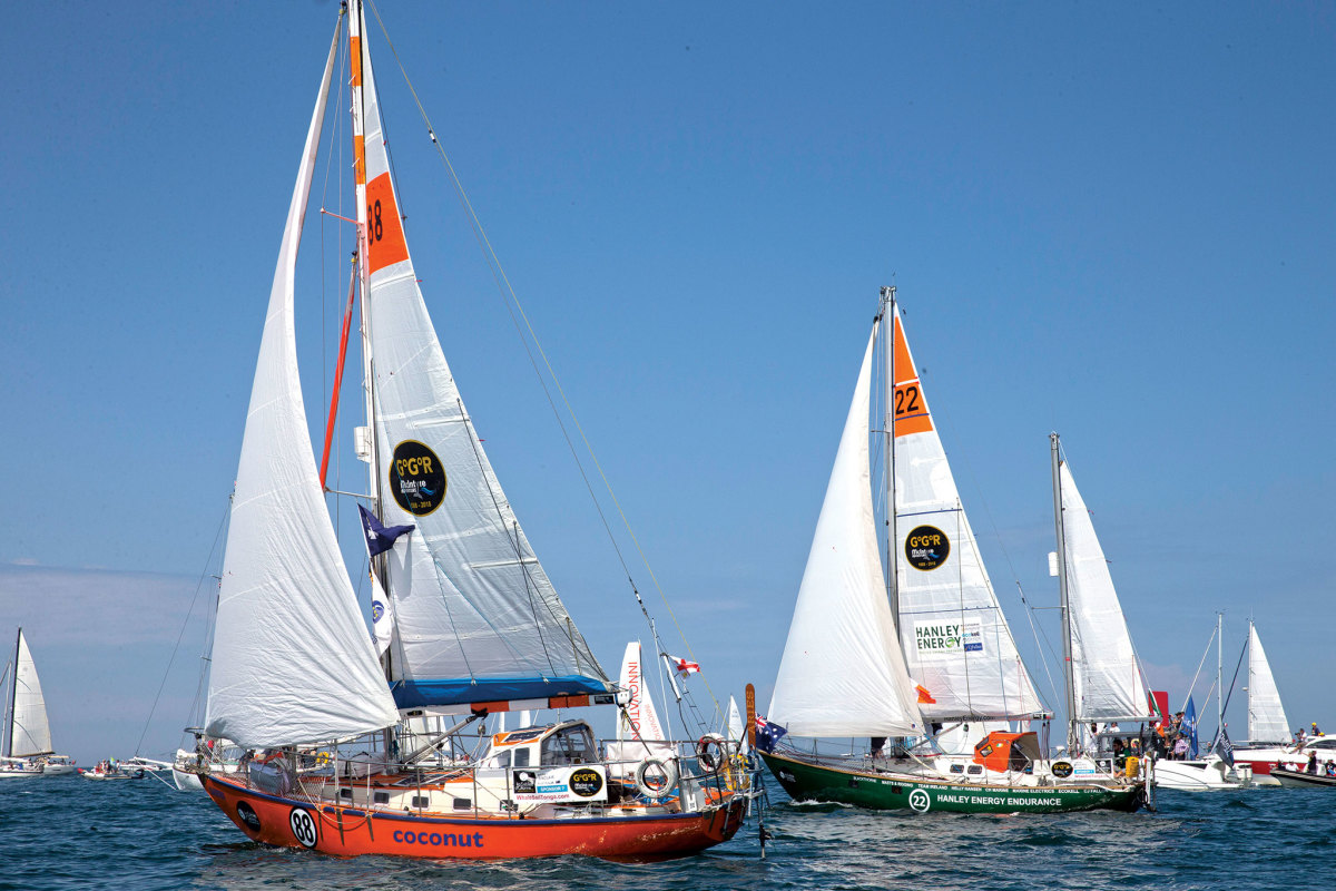 The start of the 2018 Golden Globe race in Les Sables d’Olonne