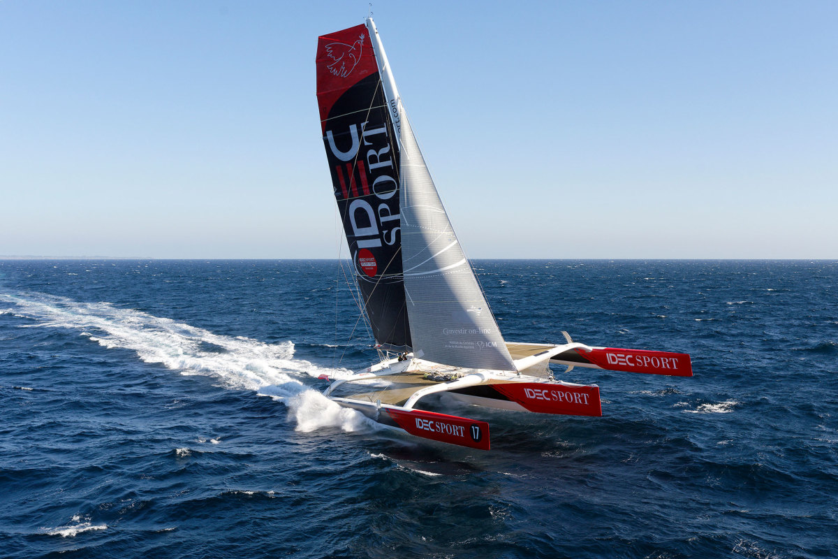 The maxi-tri IDEC Sport averaged an incredible 20.7 knots over the 15,873 miles it sailed