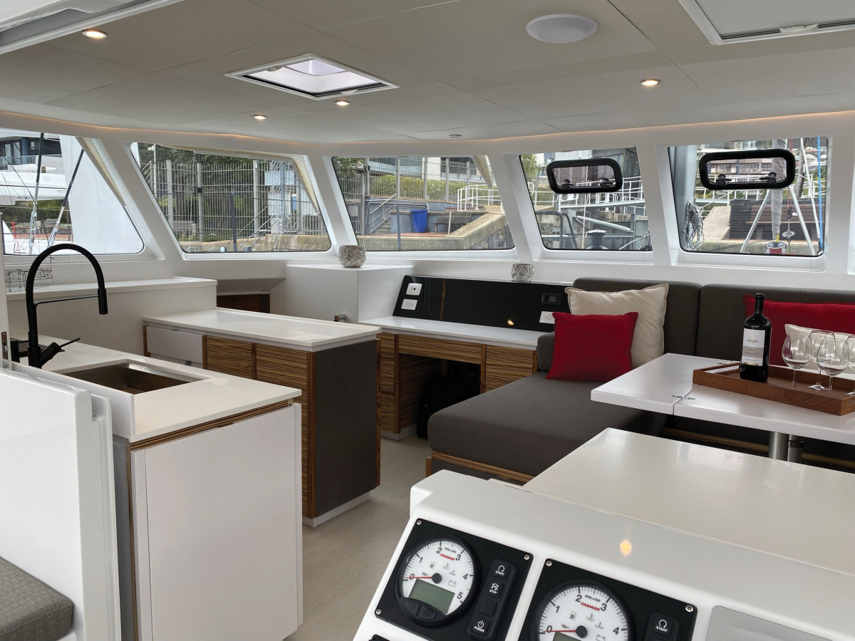 The saloon is fully representative of the boat’s excellent design