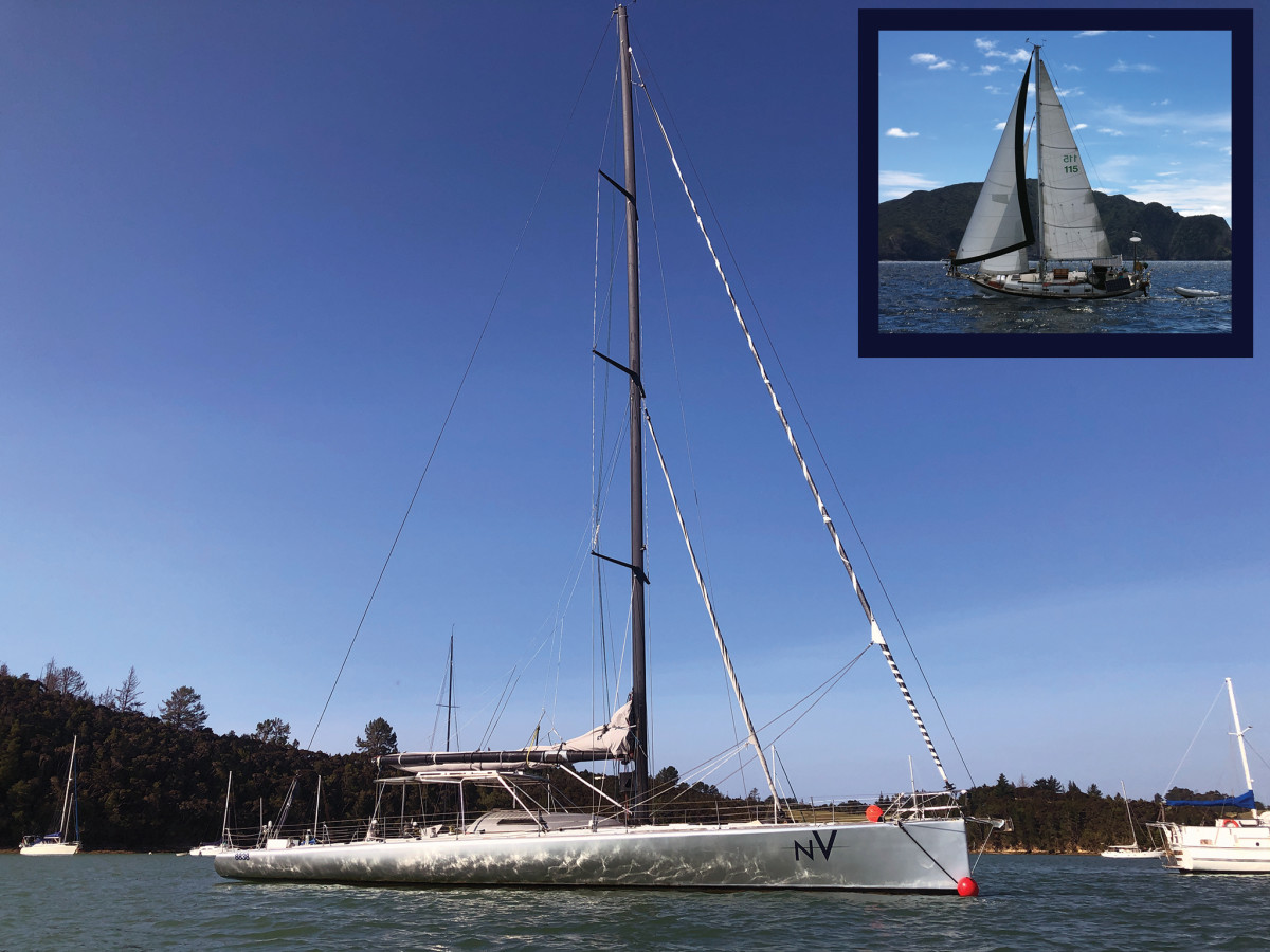 The Open 60 NV is a very different boat from her predecessor, Carola (inset)