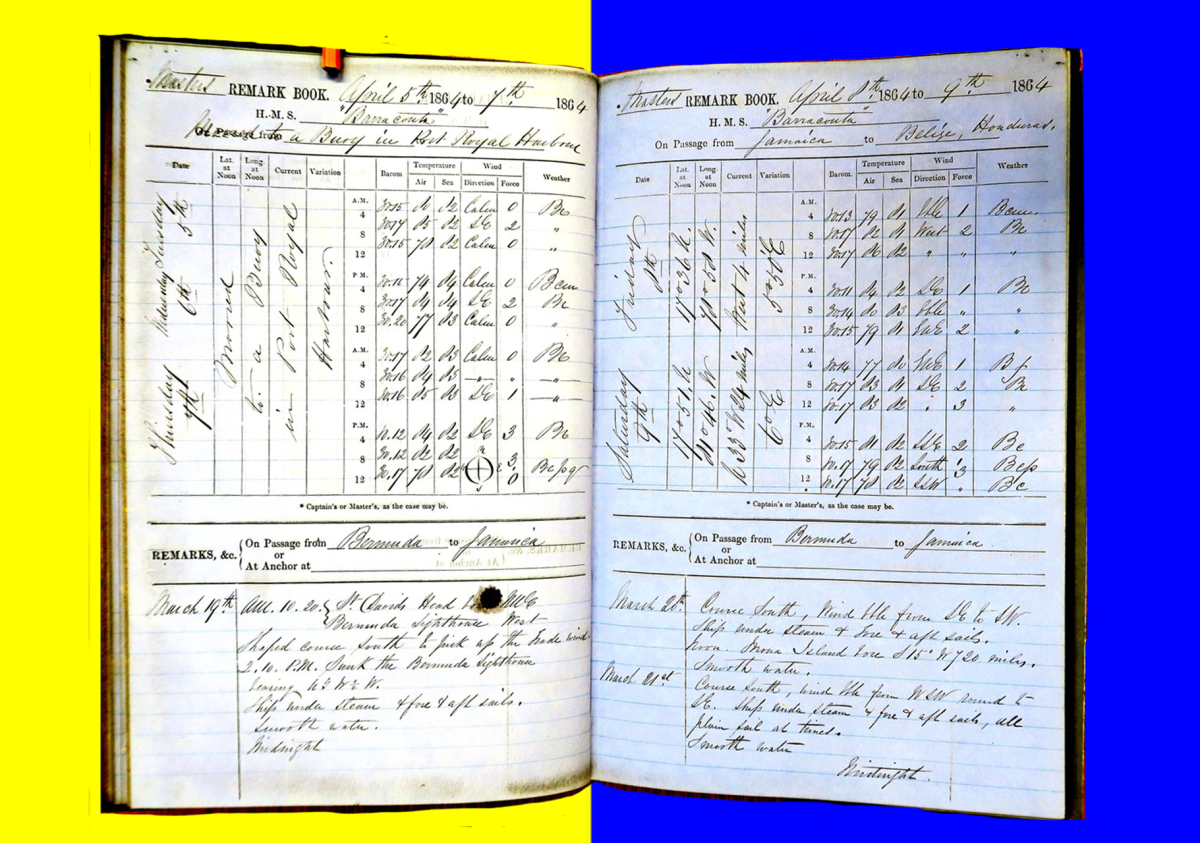 An example of the kinds of logbooks the Weather Rescue at Sea project is making available to “citizen scientists”