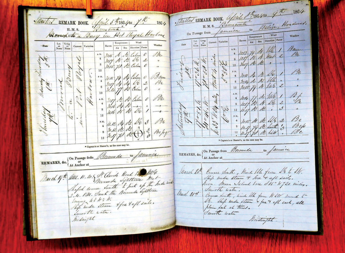 An example of one of the treasure trove of ships’ logs from the Age of Sail to be reviewed online