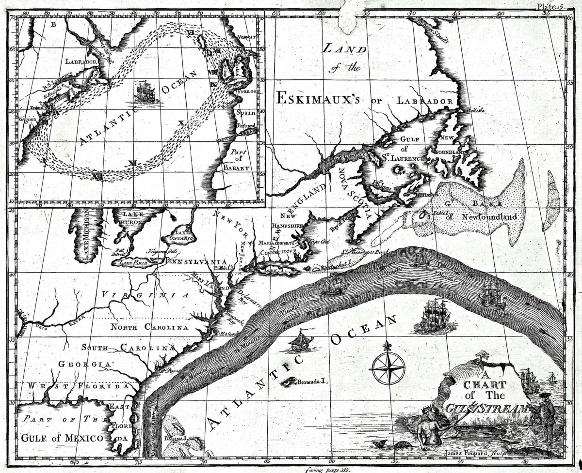 Benjamin Franklin’s map of the Gulf Stream 