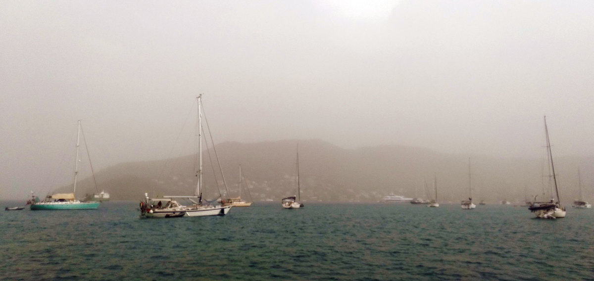 Less than a day later, all of Bequia was enveloped in a haze of dust and ash 