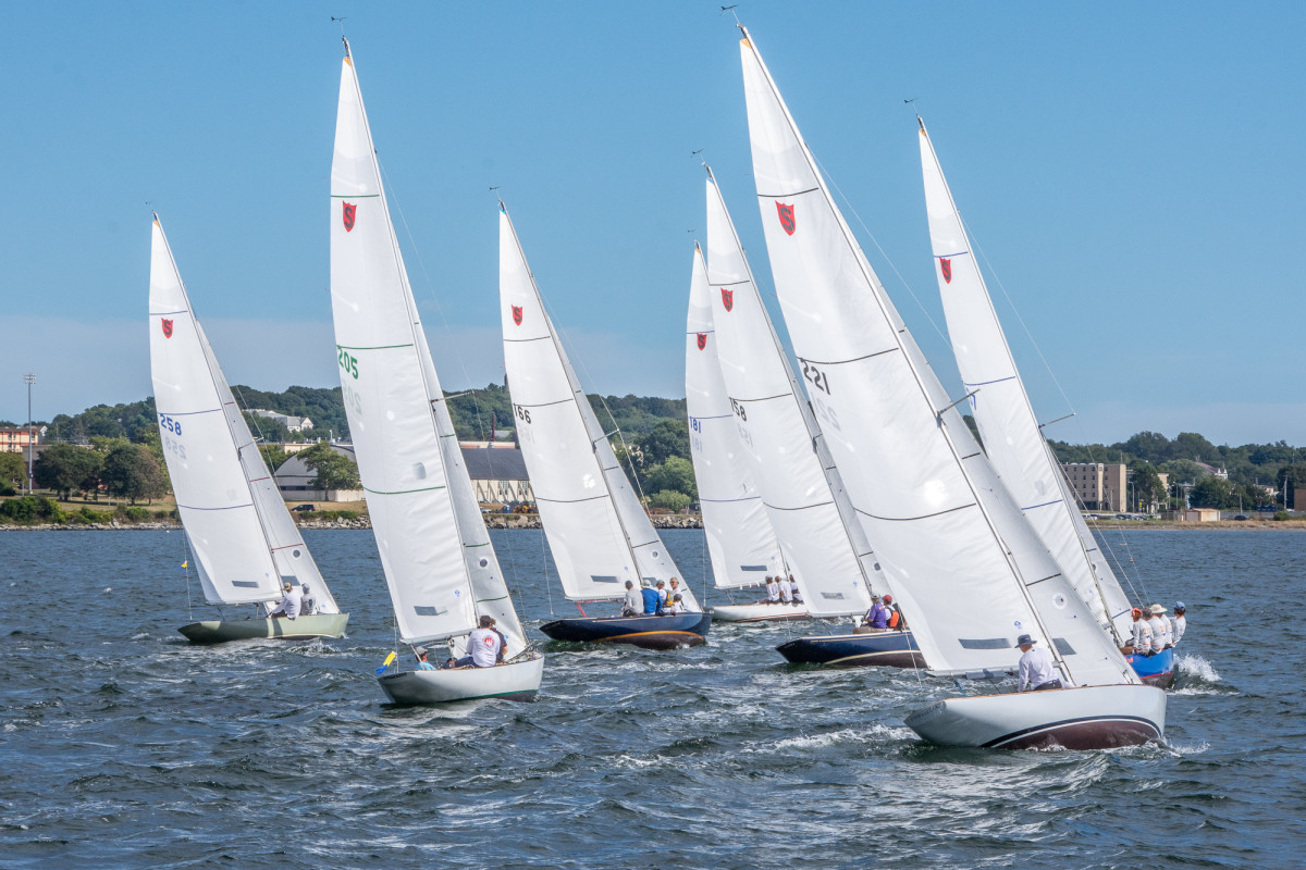 Class 5, the Shields class, were out in large numbers during the Newport Classic Yacht Regatta presented by IYRS this past weekend as they prepare for the Nationals this week