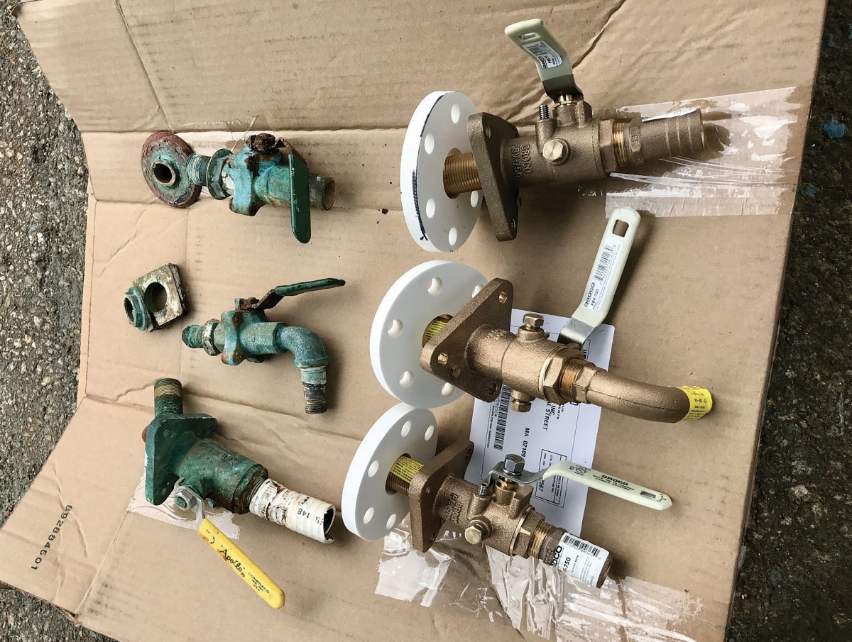 Servicing seacocks and valves, as well as replacing old, worn-out ones, is a job best done in winter.