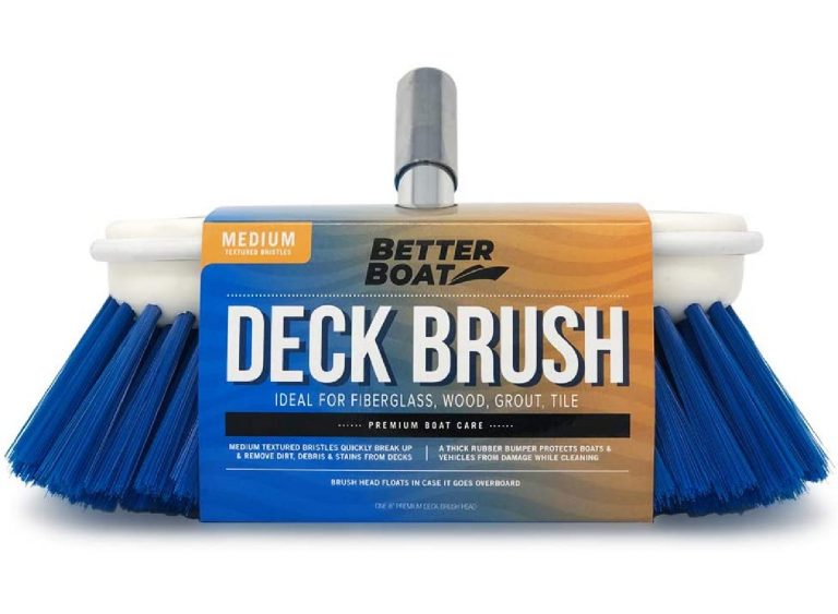 DocaPole Medium Bristle Deck Brush and Scrub Brush Extension Pole  Attachment (10”) | Long Handle Scrub Brush and Deck Brush for Deck, House  Siding