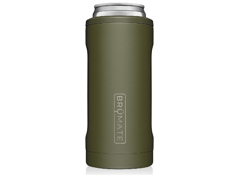 Green Insulated metal can or bottle koozie with YOUR design
