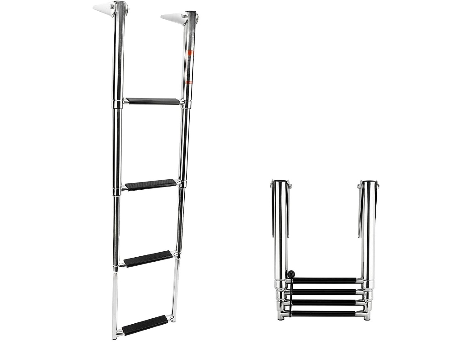 4 Step Boat Rope Ladder, Portable Assist Boat Folding Ladder，Swim