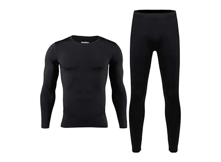 Lightweight Performance Long John Thermal Underwear - Black, Navy Blue 