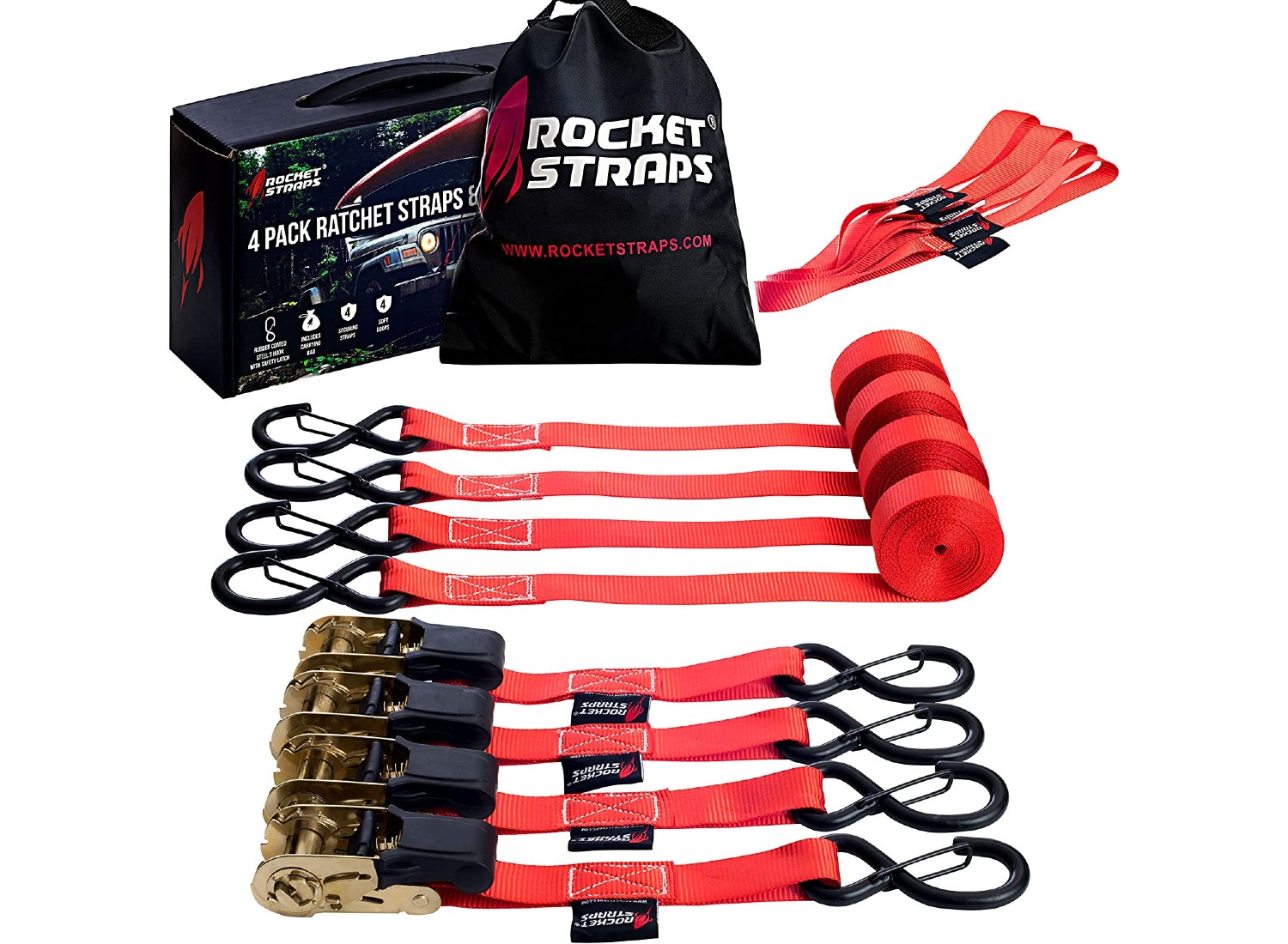 Stanley Ratchet Straps, 8 Pack - 8 straps