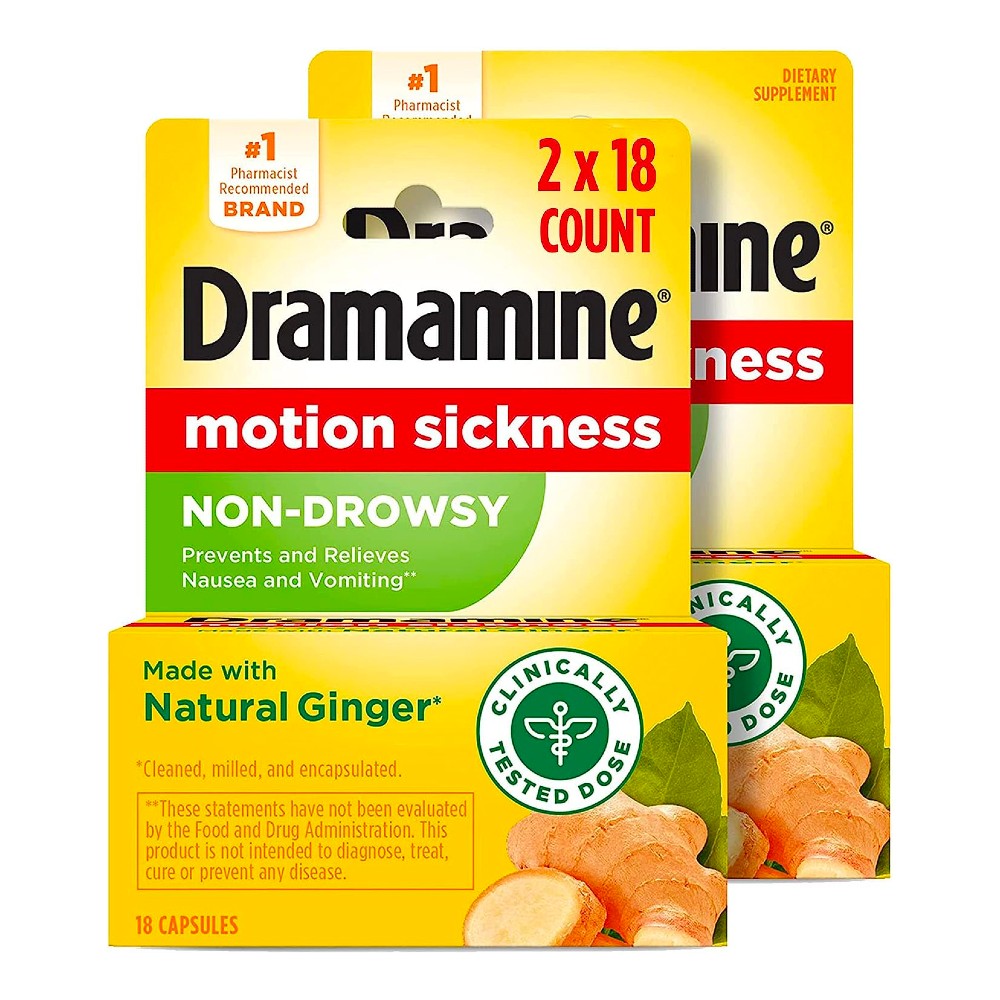 Two packs of motion sickness medicine