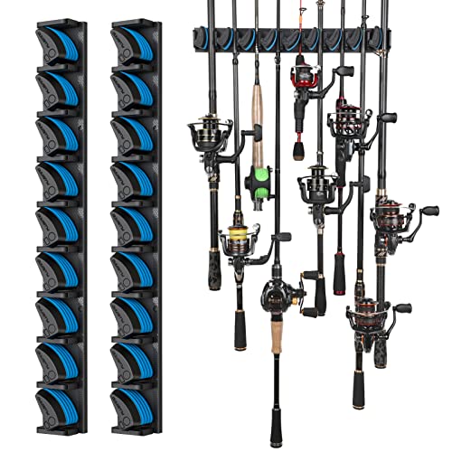 Fishing Rod Rack Holds Up to 6 Fishing Rods Organizer Display Stand Shelf  Fishing Tools for Boat Garage