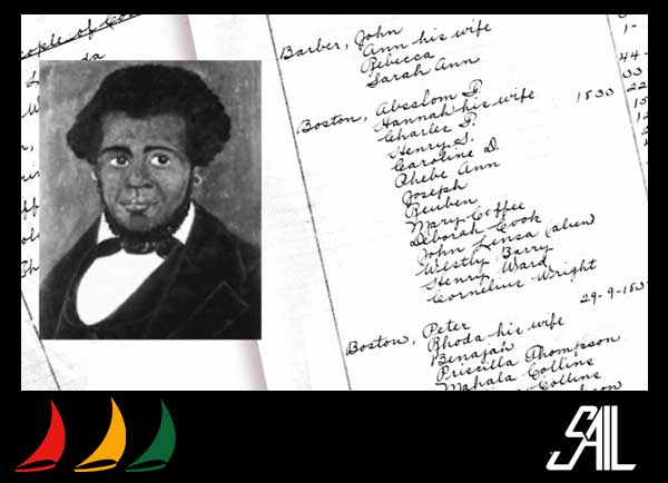 Absalom Boston portrait and documents